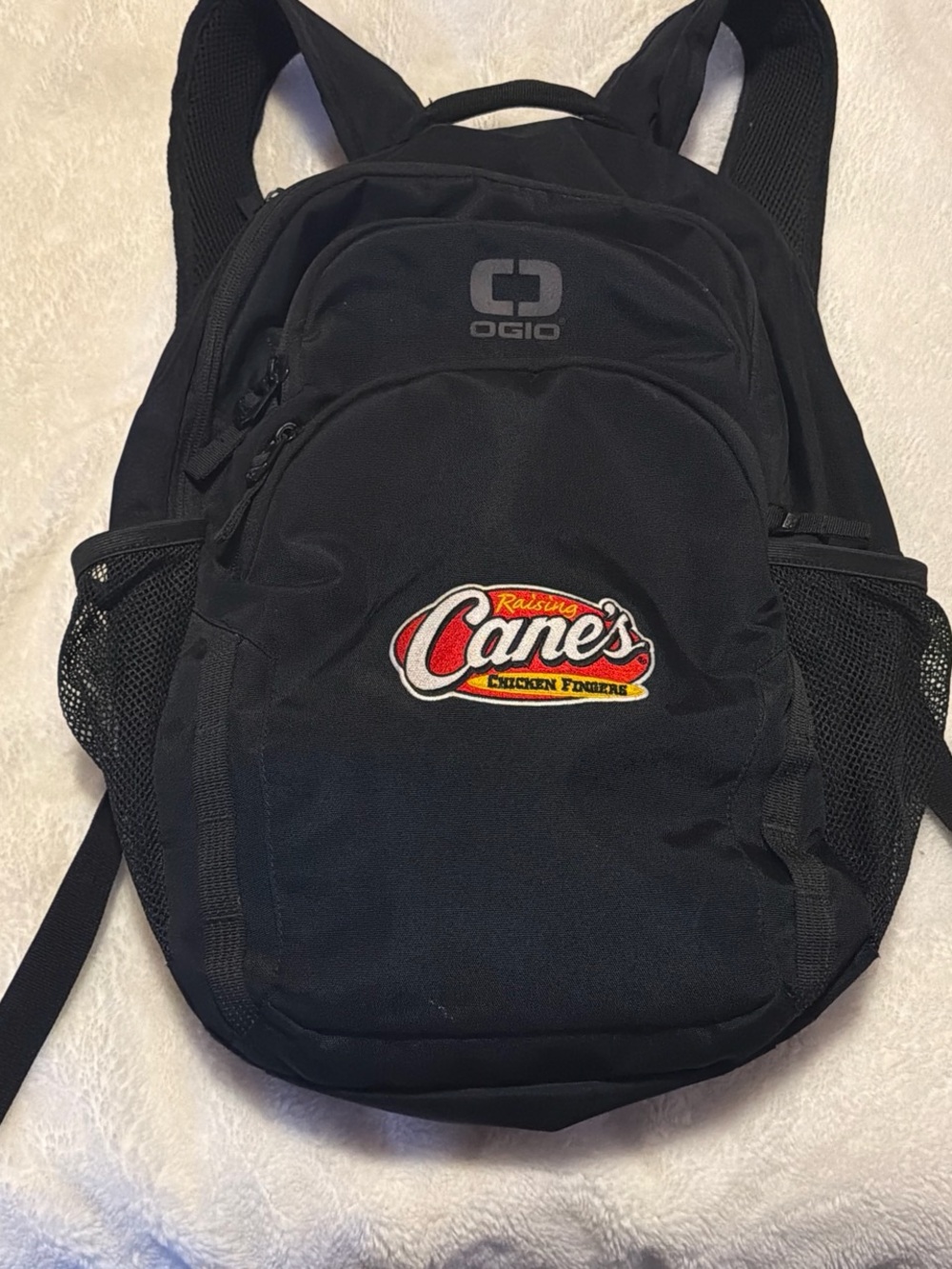 OGIO Black Backpack with Raising Cane's Patch